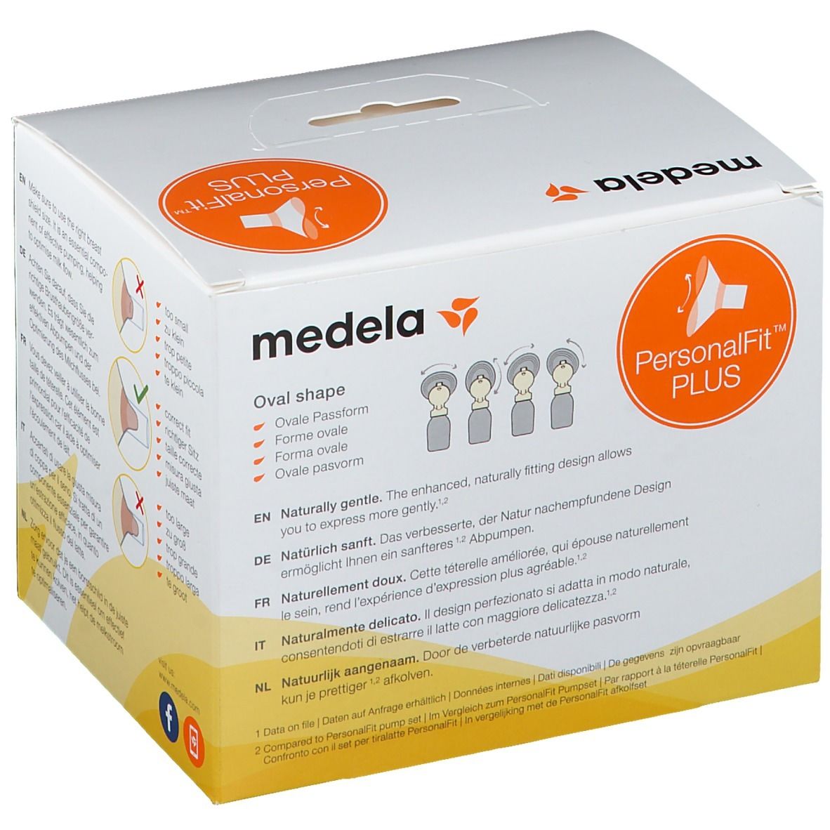 medela PersonalFit™  PLUS Brusthaube 2 St., Gr. M 24 mm